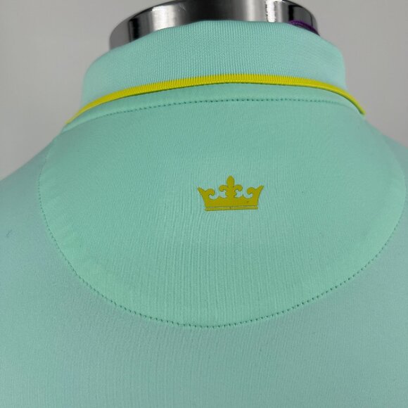 Peter Millar Wicking Polo Shirt Womens Size XL UPF 50 Sun Protection Apple Green - Picture 4 of 7
